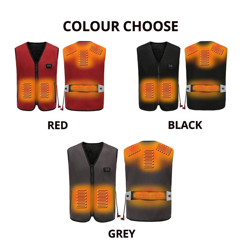 6 Areas Heated Vest Jacket USB Men Outdoor Winter Electrical Heating Cycling Hiking Camping Jacket Outdoor Fishing Hunting Vest, Dark gray
6 Areas Heated Vest Jacket USB Men Outdoor Winter Electrical Heating Cycling Hiking Camping Jacket Outdoor Fishing Hunting Vest, Dark gray