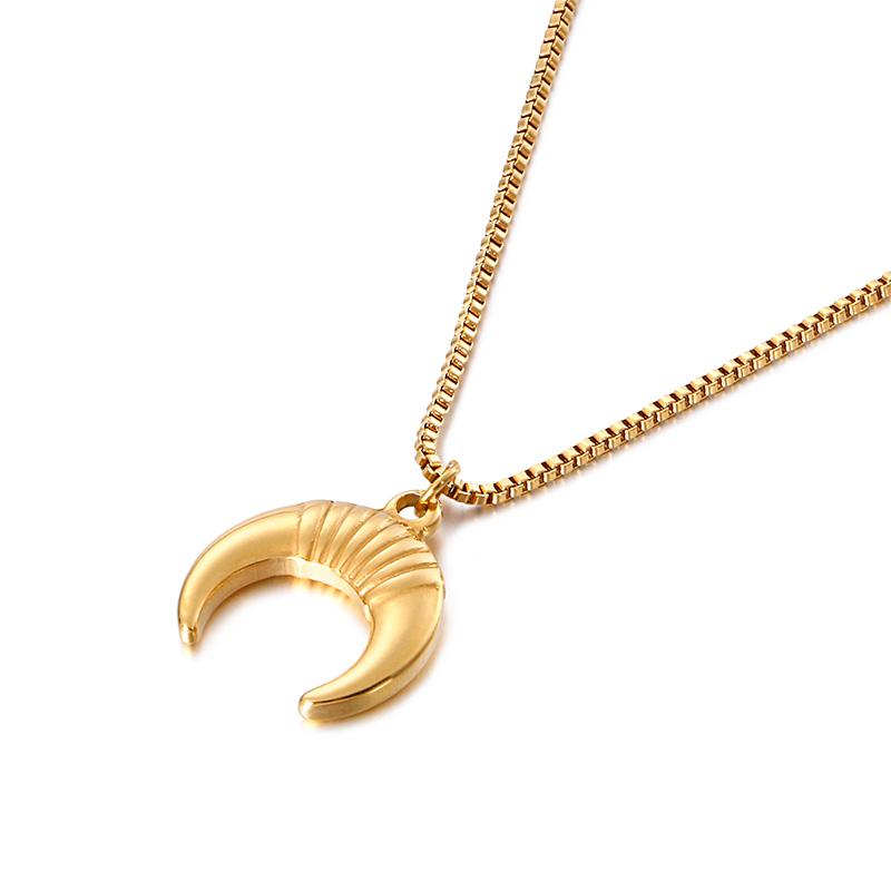 Pendant Necklaces Fashion Vintage Moon Women Necklace Color Rose Gold Stainless Steel Trendy Simple Jewelry Neckalce
Pendant Necklaces Fashion Vintage Moon Women Necklace Color Rose Gold Stainless Steel Trendy Simple Jewelry Neckalce