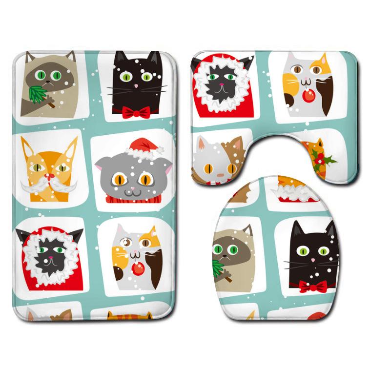 Cartoon Colorful Toilet Three-piece Floor Mat Door Mat Bathroom Rug Waterproof Carpet Toilet Seat Cover Floor Bathroom Decor
Cartoon Colorful Toilet Three-piece Floor Mat Door Mat Bathroom Rug Waterproof Carpet Toilet Seat Cover Floor Bathroom Decor