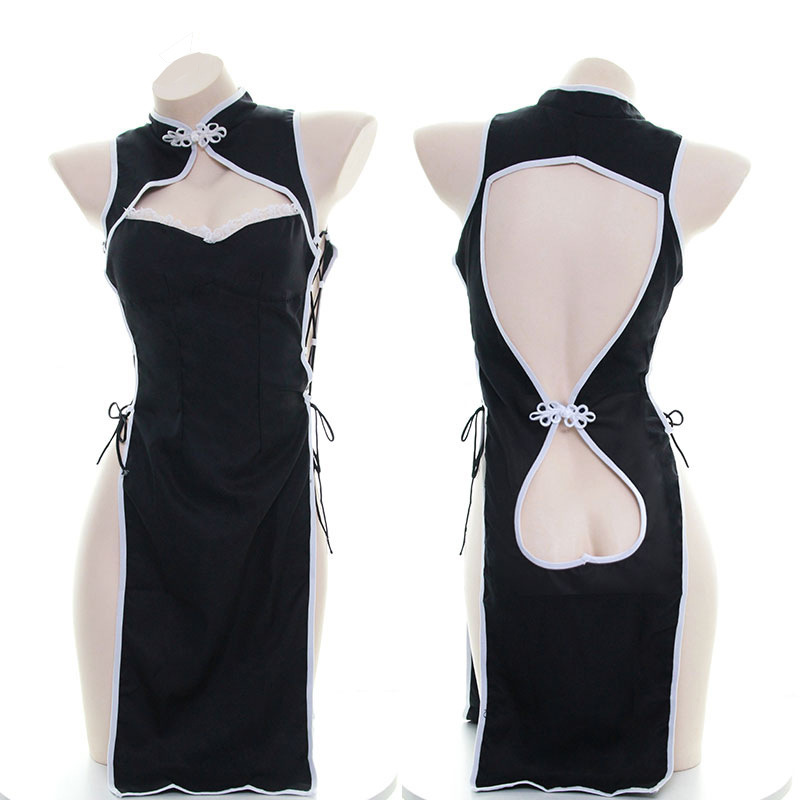 Bandage Mini Chinese Traditional dress Cheongsam Lingerie Dressed Boat and Uniform Trajes Sexy Women
Bandage Mini Chinese Traditional dress Cheongsam Lingerie Dressed Boat and Uniform Trajes Sexy Women