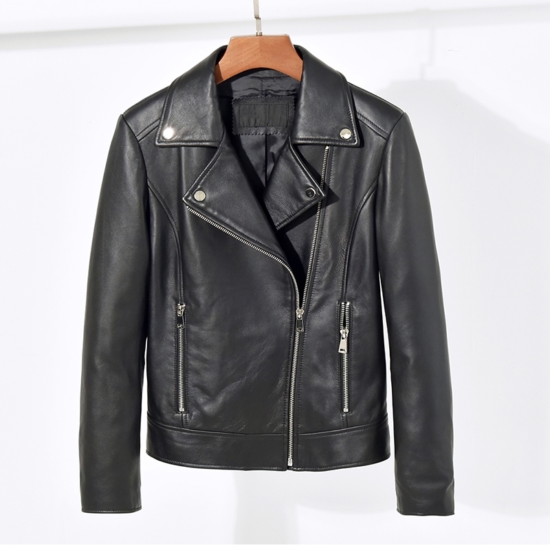 women Genuine leather jacket.soft sheepskin leather jacketfashion slim leather coatquality.wholesales 201030