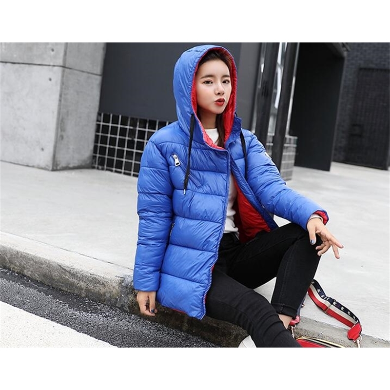 Winter jacket Women Thick Warm Cotton parka coat female Loose Hooded winter coat womens Streetwear Fashion Patch Cotton coats 201019