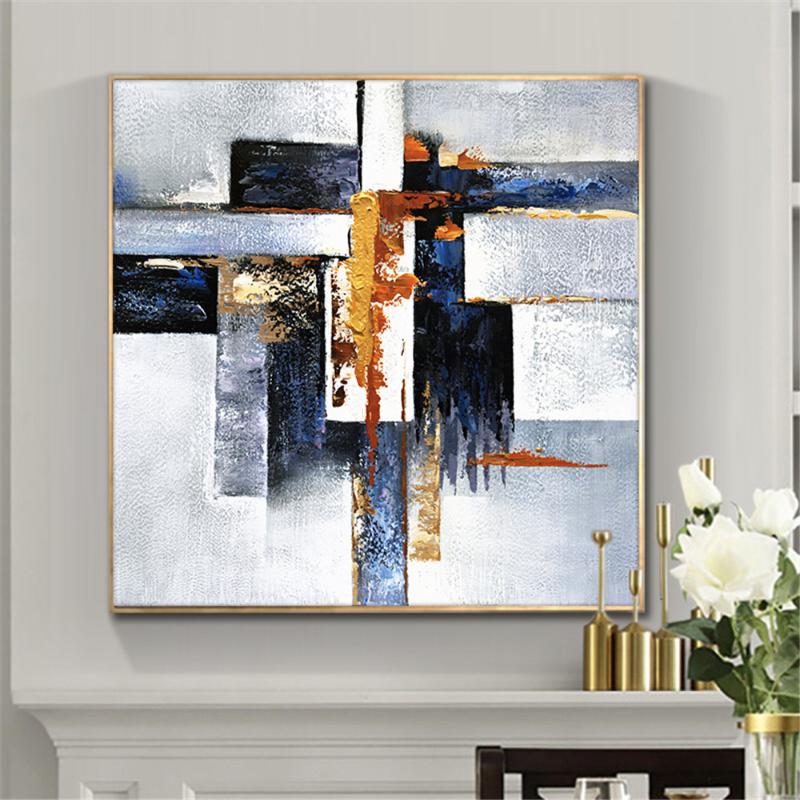 Abstract Geometric 100% Hand Painted Oil Painting On Canvas Wall Art Paintings Vintage Minimalist Poster Art Modern Home Decor
Abstract Geometric 100% Hand Painted Oil Painting On Canvas Wall Art Paintings Vintage Minimalist Poster Art Modern Home Decor