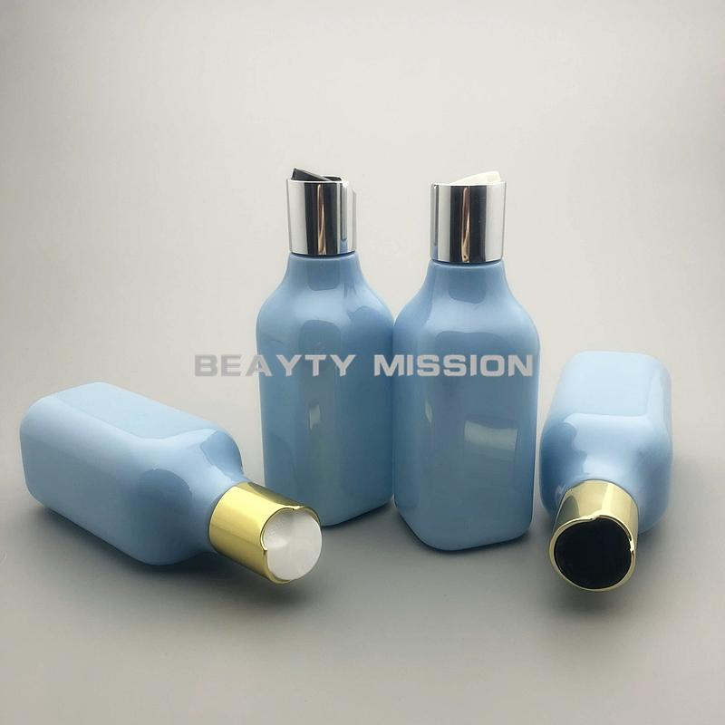200ML 24pcs/lot Lake Blue Square Plastic Bottle With Gold/Silver Disc Top Cap,Shampoo Packaging Bottle, Empty Cosmetic Container
200ML 24pcs/lot Lake Blue Square Plastic Bottle With Gold/Silver Disc Top Cap,Shampoo Packaging Bottle, Empty Cosmetic Container