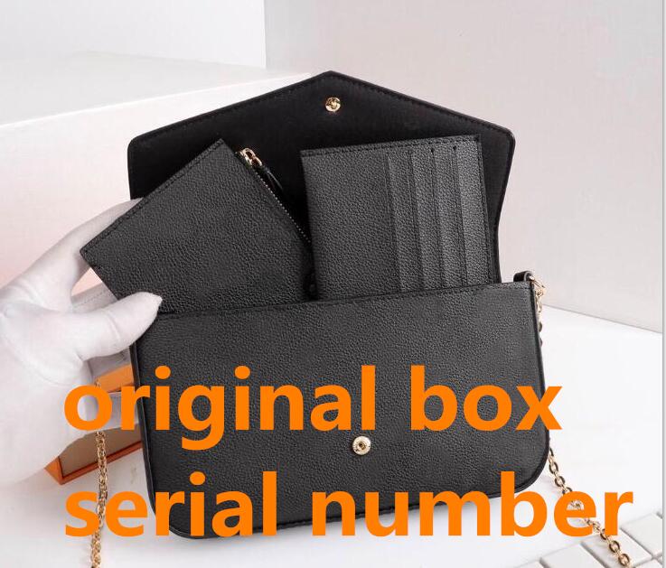 Women Messenger Bag purse handbag original box 3 in 1 high quality with serial number date code with box