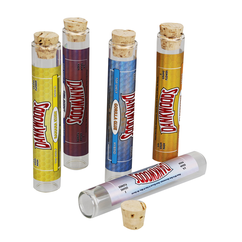 2021 Dankwoods Empty bottle PreRoll Glass Tube with Stickers Cork Borosilicate Dankwood 18*120mm Pre Rolls E Cigarette Vapor Tubes Vapes
2021 Dankwoods Empty bottle PreRoll Glass Tube with Stickers Cork Borosilicate Dankwood 18*120mm Pre Rolls E Cigarette Vapor Tubes Vapes