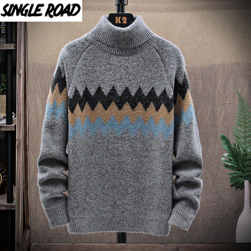 SingleRoad Mens Turtleneck Sweater Men 2020 Winter Patchwork Jumper High Collar Harajuku Sweaters Korean Casual Grey Sweater Men
SingleRoad Mens Turtleneck Sweater Men 2020 Winter Patchwork Jumper High Collar Harajuku Sweaters Korean Casual Grey Sweater Men