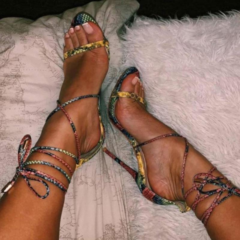Summer Snake Print Women Sandals Sexy Open Toe Lace Up Women Gladiator Sandals Shoes Woman High Heels Party Shoes Big Size 42, Yellow
Summer Snake Print Women Sandals Sexy Open Toe Lace Up Women Gladiator Sandals Shoes Woman High Heels Party Shoes Big Size 42, Yellow