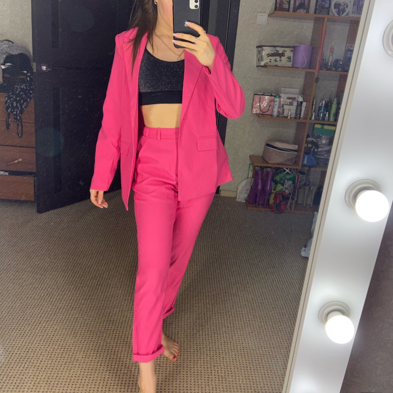Work Pant Suits OL 2 Piece Set For Women Business Interview Uniform Slim Blazer And Pencil Office Lady 220315