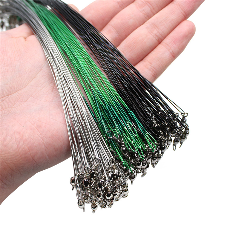 100pcs/lot Anti Bite Steel Fishing Line Steel Wire Leader With Swivel Fish Accessory Lead Core Leash FishingWire 12CM-45CM
100pcs/lot Anti Bite Steel Fishing Line Steel Wire Leader With Swivel Fish Accessory Lead Core Leash FishingWire 12CM-45CM