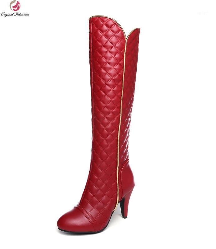 Original Intention Women Knee High Boots Fashion Round Toe Spike Heels Winter Boots Black Red White Shoes Woman US Size 4-121, A1032
Original Intention Women Knee High Boots Fashion Round Toe Spike Heels Winter Boots Black Red White Shoes Woman US Size 4-121, A1032
