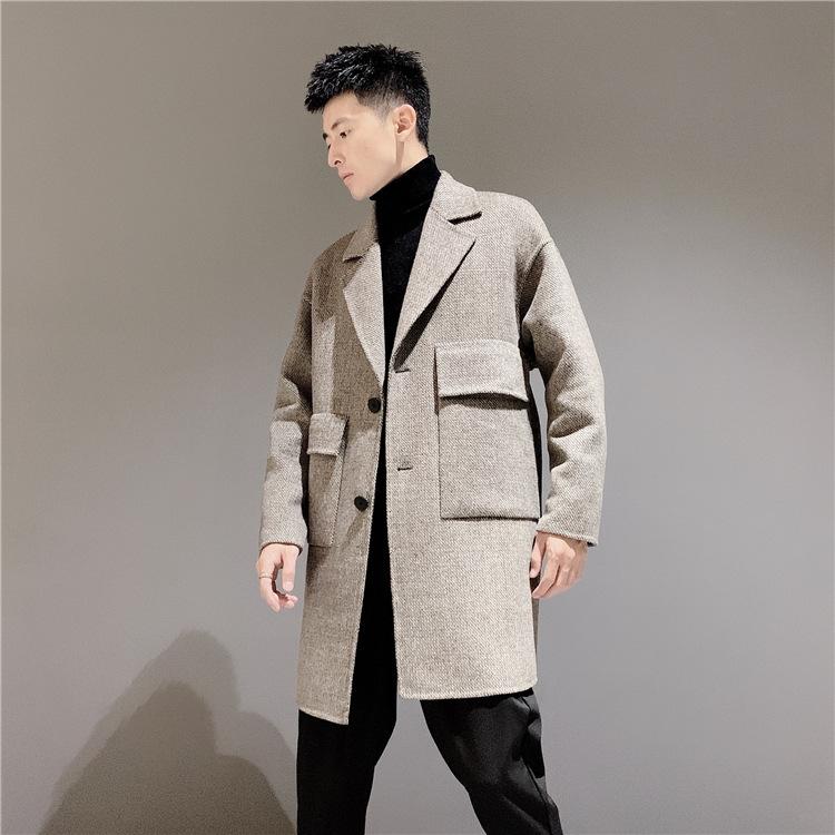 Men's double wool coat coat long winter wool backgammon lines in the shoulder loose version of the, See chart
Men's double wool coat coat long winter wool backgammon lines in the shoulder loose version of the, See chart