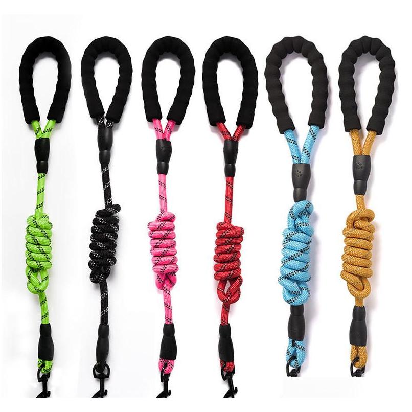 Strong Dog Leash Rope With Comfortable Padded Handle And Highly Reflective Threads Dog Leashes For Medium And Large Dogs 4Yayv
Strong Dog Leash Rope With Comfortable Padded Handle And Highly Reflective Threads Dog Leashes For Medium And Large Dogs 4Yayv