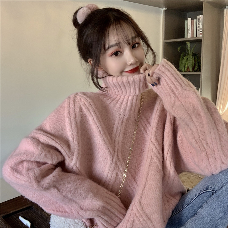 2021 New Female Turtlenecks Large Solid Dimensions Long Sleeves Loose Korean Style Mesh Tops Winter 4LB4, Pink.
2021 New Female Turtlenecks Large Solid Dimensions Long Sleeves Loose Korean Style Mesh Tops Winter 4LB4, Pink.