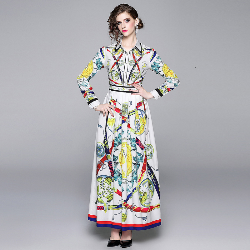2021 New Retro Vintage Printed Autumn Maxi Es Vestidos Women Full Sleeve Turn-down Collar High Waist Elegant Long Yzfr, White
2021 New Retro Vintage Printed Autumn Maxi Es Vestidos Women Full Sleeve Turn-down Collar High Waist Elegant Long Yzfr, White