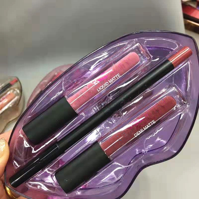 Lowest Price Stock!!makeup Beauty Lipstick Liquid Matte+Demi Matte 3in1 lipstick set 3pcs/set Lipliner Lip Gloss Kit High Quality
Lowest Price Stock!!makeup Beauty Lipstick Liquid Matte+Demi Matte 3in1 lipstick set 3pcs/set Lipliner Lip Gloss Kit High Quality