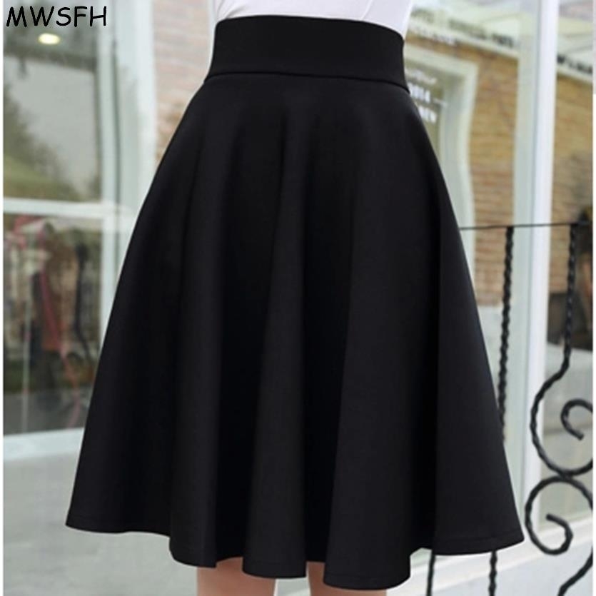 In The Autumn Winter Grown Place Umbrella Skirt Retro Waisted Body Skirt New Europe And The Code Word Pleated Skirt For Female T200319