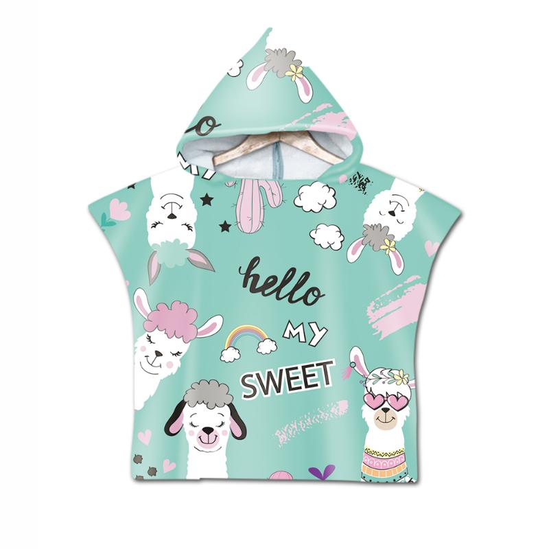 New Children Llama Cute Cartoon Hooded Cloak Beach Towel Alpaca Printed Microfiber Baby Boys Girls Kids Swimming Bath Towel, Green
New Children Llama Cute Cartoon Hooded Cloak Beach Towel Alpaca Printed Microfiber Baby Boys Girls Kids Swimming Bath Towel, Green