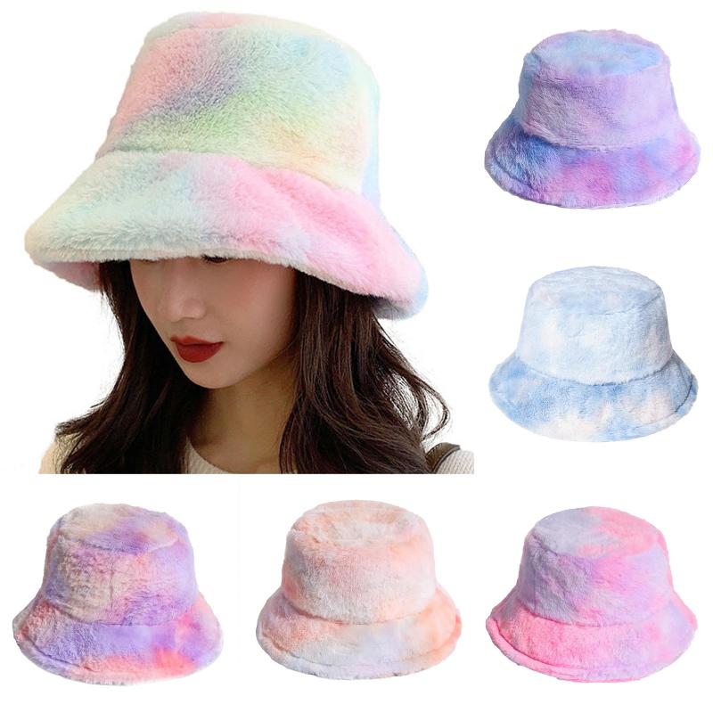 Fashion Women Plush Winter Warm Keeping Rainbow Tie Dye Cap Fisherman Bucket Hat Outdoor Fisherman Hat BeachCap Cotton Cap Women
Fashion Women Plush Winter Warm Keeping Rainbow Tie Dye Cap Fisherman Bucket Hat Outdoor Fisherman Hat BeachCap Cotton Cap Women