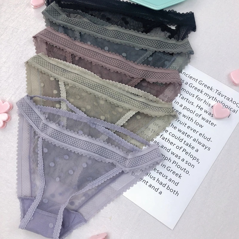Sexy Women's Underwear Lace Panties Cross Bandage Seamless Underpants Hollow Out Transparent Thong Wave Point Lingerie, As pics
Sexy Women's Underwear Lace Panties Cross Bandage Seamless Underpants Hollow Out Transparent Thong Wave Point Lingerie, As pics