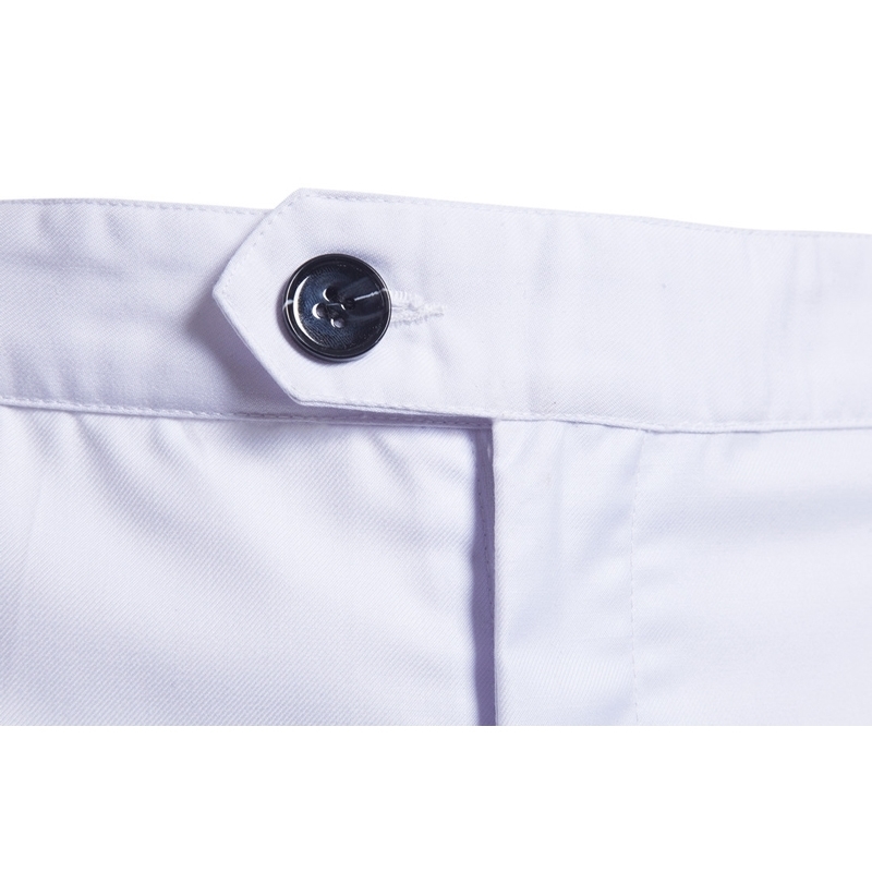 White Slim Fit Straight Dress Pants Men Formal Business Trousers Male Flat Front Casual Wedding Groom Suit Pants Male 201128