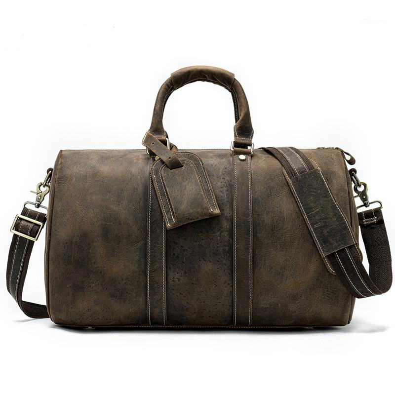Business Travel Bag New Vintage Crazy Horseskin Large Capacity Shoulder Duffel Bags1, Black
Business Travel Bag New Vintage Crazy Horseskin Large Capacity Shoulder Duffel Bags1, Black