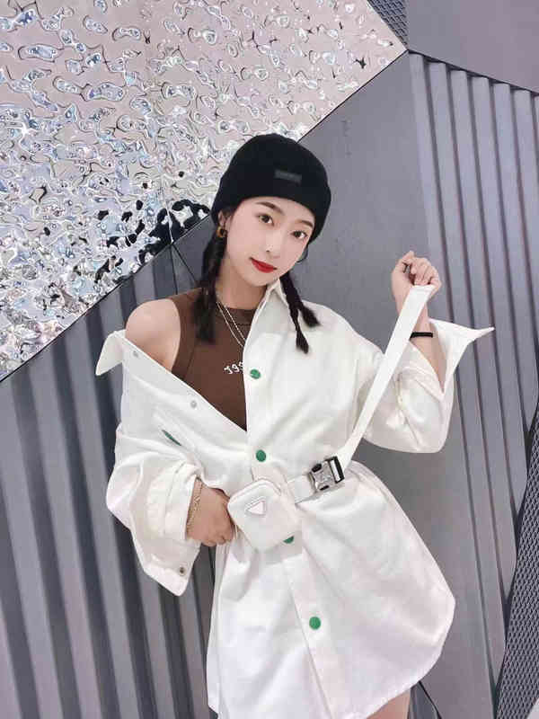 Women' Blouses & Shirts women shirt jacket classic brand Women pointed star summer short sleeve three color High density embroidery tees Belt bag VYZM, White
Women' Blouses & Shirts women shirt jacket classic brand Women pointed star summer short sleeve three color High density embroidery tees Belt bag VYZM, White