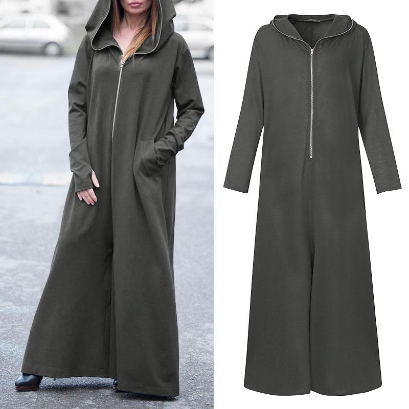 Autumn Long Sleeve Hoodies Jumpsuits Women Vintage Romper Celmia 2020 Fashion Hooded Casual Zipper Wide Leg Pants Solid Playsuit, Black
Autumn Long Sleeve Hoodies Jumpsuits Women Vintage Romper Celmia 2020 Fashion Hooded Casual Zipper Wide Leg Pants Solid Playsuit, Black