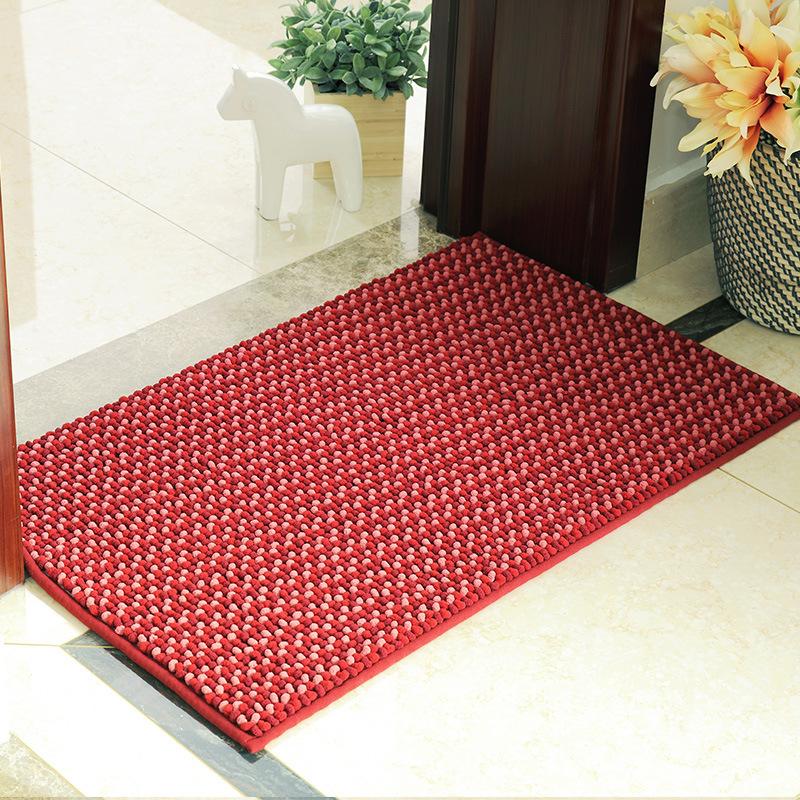 

New Home Textile Decoration Soft Plush Shaggy Area Rugs Doormat Kitchen Mats Bathroom Anti-slip Chenille Carpet 50*80cm