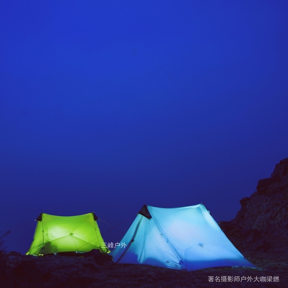 LanShan 2 3F UL GEAR 2 Person 1 Person Outdoor Ultralight Camping Tent 3 Season 4 Season Professional 15D Silnylon Rodless Tent T1