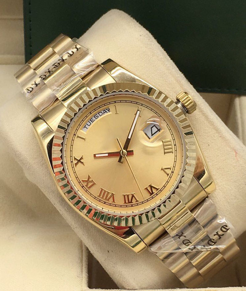 New fashion best-selling men's 41mm and women's 36mm dual calendar watch men's and women's automatic mechanical sports watch, Red
New fashion best-selling men's 41mm and women's 36mm dual calendar watch men's and women's automatic mechanical sports watch, Red