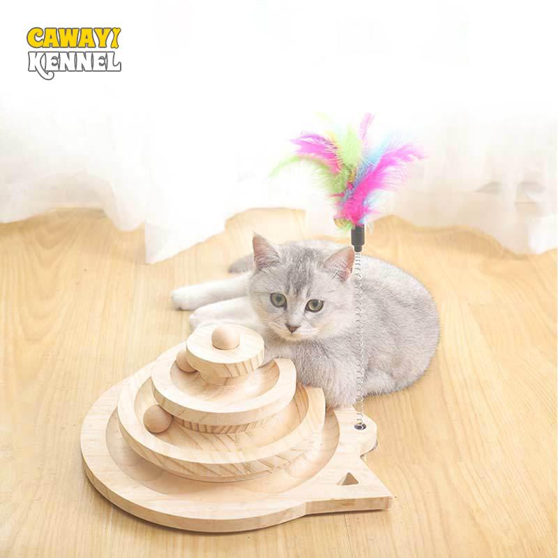 CAWAYI KENNEL Solid Wooden Pet Cats Toys Loop Track with Wooden Balls Three-layer Scraper Board Funny Cat Turntable D2106
CAWAYI KENNEL Solid Wooden Pet Cats Toys Loop Track with Wooden Balls Three-layer Scraper Board Funny Cat Turntable D2106
