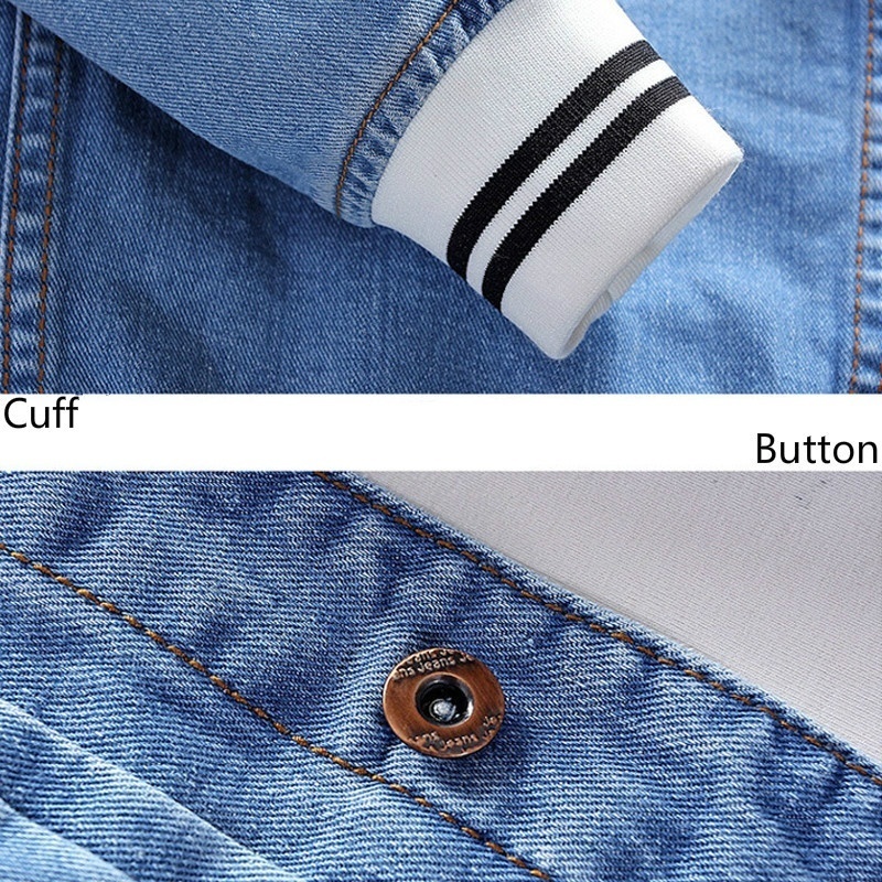 Mens Denim Jacket New Spring Casual Slim Fit Stand Collar Pilot Zipper Jackets Male Streetwear Men Loose Jean Fashion Coats 201119