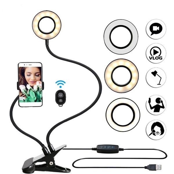 New Led Selfie Ring Light Photo Studio Selfie LED Ring with Mobile Phone Holder for Live Stream Light with Bluetooth
New Led Selfie Ring Light Photo Studio Selfie LED Ring with Mobile Phone Holder for Live Stream Light with Bluetooth