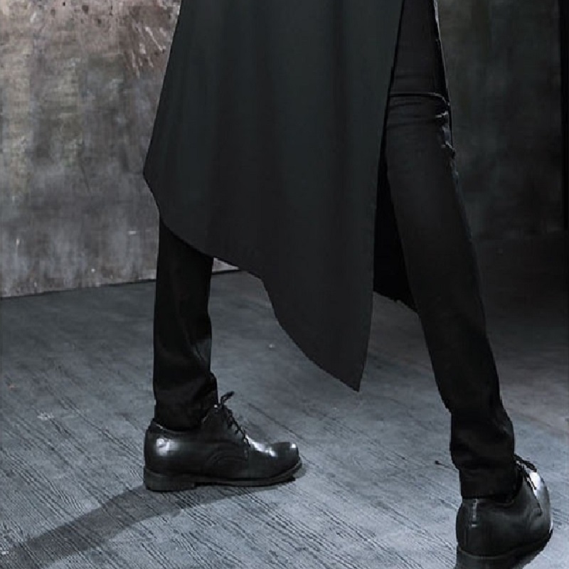 HZIJUE Spring Autumn Fashion Casual Loose Men Skirt Pants Wide Leg Pants Men Crotch Pants Bar Nightclub Costumes 201128