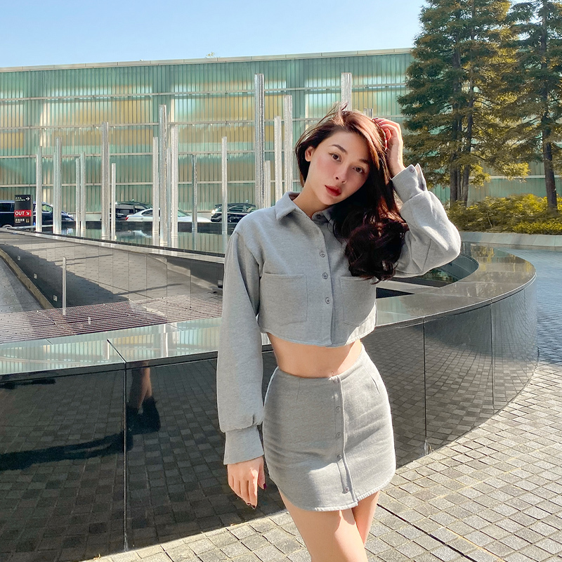 2021 New Winter Fashion Recommended Cloth with Soft Grey Nap Sweatshirt and Upper Waistline Short Skirt 2 Female Ensemble YMF1
2021 New Winter Fashion Recommended Cloth with Soft Grey Nap Sweatshirt and Upper Waistline Short Skirt 2 Female Ensemble YMF1