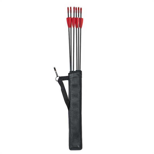 Archery Quiver Bag Black Adjustable Belt 2 tubes Arrow Quiver for bow shooting Archery Accessories