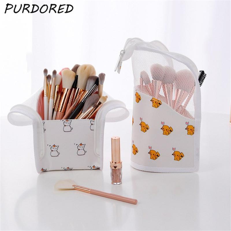 PURDORED 1 Pc Cartoon Women Makeup Brush Bag Stand Cosmetic Bag Travel Female Makeup Brush Holder Organizer Toiletry Neceser1, Blue
PURDORED 1 Pc Cartoon Women Makeup Brush Bag Stand Cosmetic Bag Travel Female Makeup Brush Holder Organizer Toiletry Neceser1, Blue