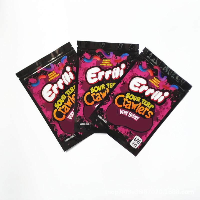 New Errlli Sour Terp Crawlers Bags 600mg Gummy Edibles Packaging Mylar Bags 500mg Honey Smell Proof Bag Cookies California Bags
New Errlli Sour Terp Crawlers Bags 600mg Gummy Edibles Packaging Mylar Bags 500mg Honey Smell Proof Bag Cookies California Bags