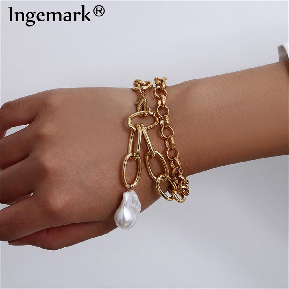 Ingemark Vintage Imitation Pearl Pendant Bracelets Bangles Women Wedding Punk Chunky Lock Chain Bracelet Couple Jewelry Gifts, Black
Ingemark Vintage Imitation Pearl Pendant Bracelets Bangles Women Wedding Punk Chunky Lock Chain Bracelet Couple Jewelry Gifts, Black