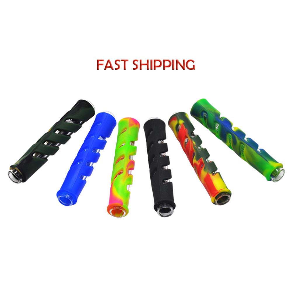 Glass & FDA Silicone One Hitter Pipes oil burner Tobacco Smoking Herb Pipe Hose 90MM Cigarette Holder
Glass & FDA Silicone One Hitter Pipes oil burner Tobacco Smoking Herb Pipe Hose 90MM Cigarette Holder
