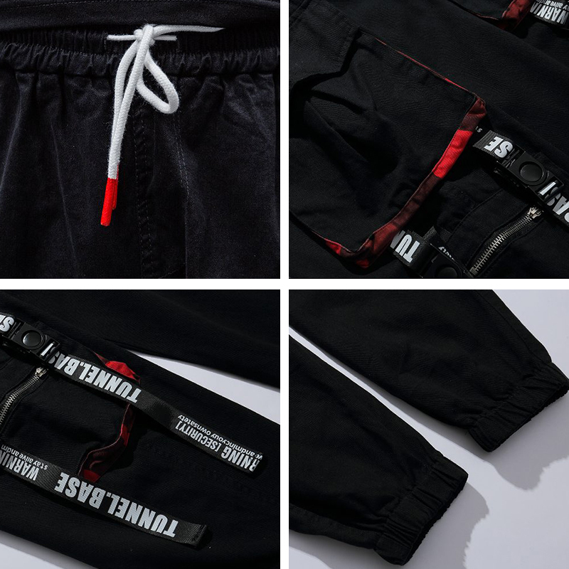Black Hip Hop Cargo Pants Men Streetwear Cotton Joggers Fashion Sweatpants Casual Harem Trousers Summer Harajuku Pants Men 201027