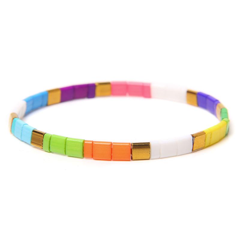 Elastic Chakra Stone Beads Bracelets Women Rainbow 5 MM Square Slice Bracelet Men Handmade Stretch Pulsera Jewelry For Couples
Elastic Chakra Stone Beads Bracelets Women Rainbow 5 MM Square Slice Bracelet Men Handmade Stretch Pulsera Jewelry For Couples