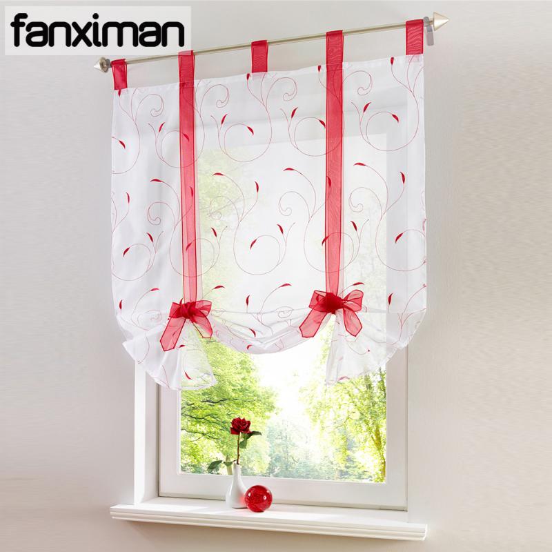 1 PC Roman Blind Drapes Leaves Embroidered Sheer Tulle Window Curtains Kitchen Bowtie Tab Top Voile Panel Living Room Curtains, Purple
1 PC Roman Blind Drapes Leaves Embroidered Sheer Tulle Window Curtains Kitchen Bowtie Tab Top Voile Panel Living Room Curtains, Purple