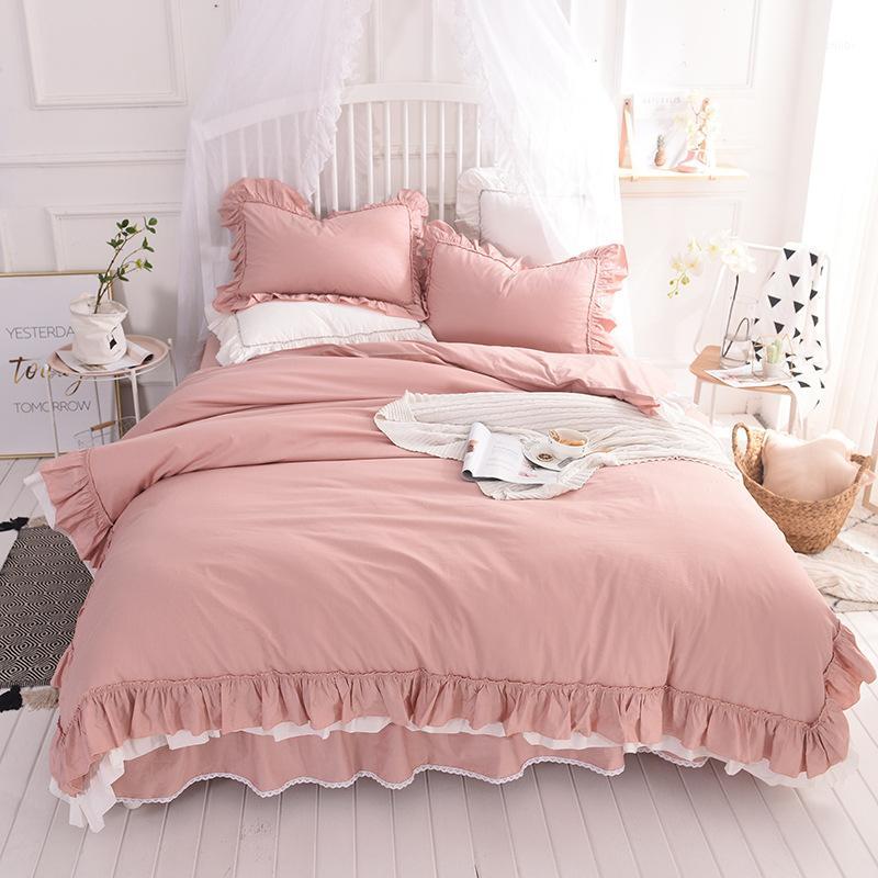 Cotton Pure Cotton Korean Princess Princess Bedding Four-piece Suite Bed Skirt Quilt Cover Quilt1, Style 0
Cotton Pure Cotton Korean Princess Princess Bedding Four-piece Suite Bed Skirt Quilt Cover Quilt1, Style 0