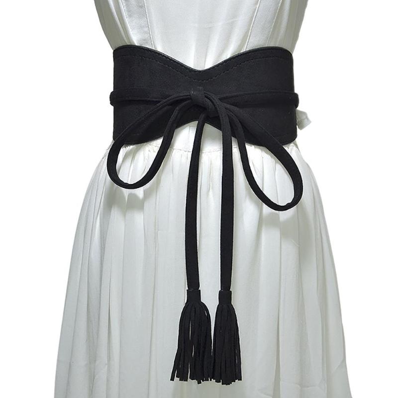 Fashion Women Solid Color Faux Leather Tassel Bow Tie Wide Belt Corset Waistband, Brown
Fashion Women Solid Color Faux Leather Tassel Bow Tie Wide Belt Corset Waistband, Brown