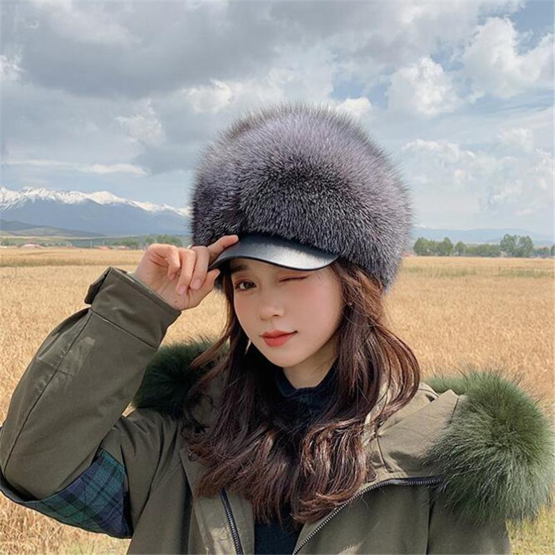 Beanie/Skull Caps Women Winter Real Silver Hat With Brim Lady Genuine Red Fur Female Russian Bomber Earflap T2, White
Beanie/Skull Caps Women Winter Real Silver Hat With Brim Lady Genuine Red Fur Female Russian Bomber Earflap T2, White