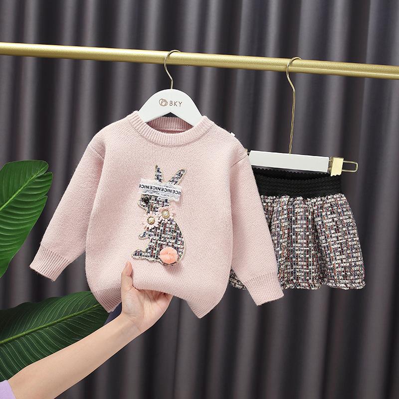 Baby Girls sweet long-sleeved sweater + pleated skirt suit autumn girls princess suit Kids, Pink
Baby Girls sweet long-sleeved sweater + pleated skirt suit autumn girls princess suit Kids, Pink