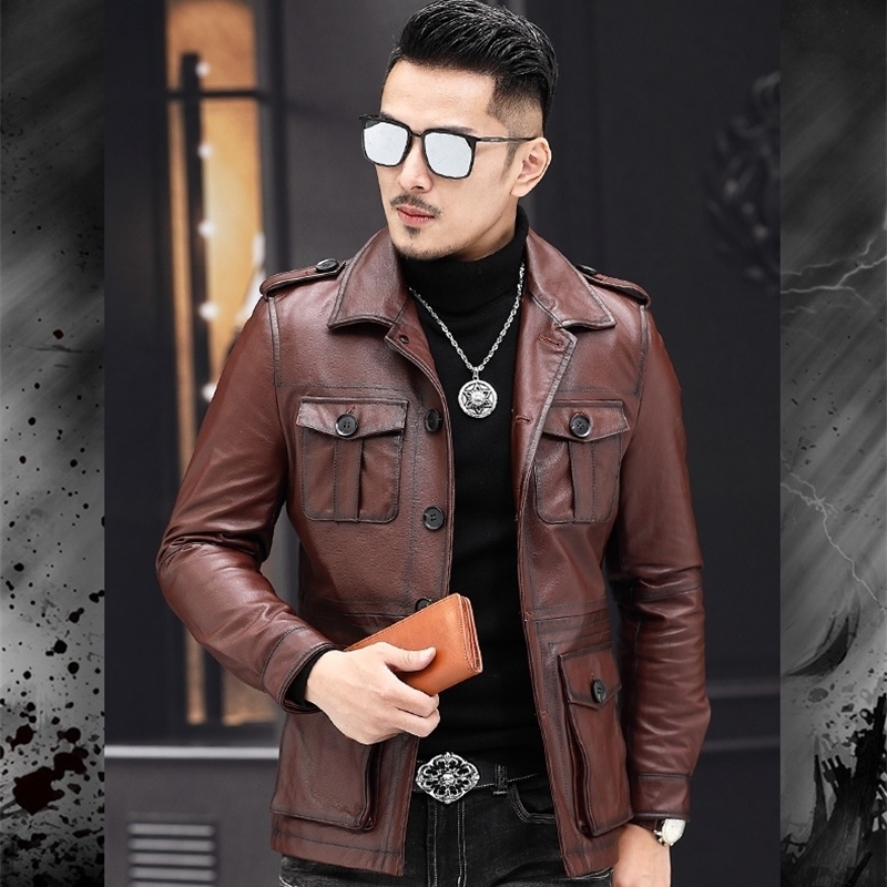 Free shipping, New casual leather jacket.fashion man genuine leather coat.quality cowhide jackets.vintage leather jacket LJ201030, Brown
Free shipping, New casual leather jacket.fashion man genuine leather coat.quality cowhide jackets.vintage leather jacket LJ201030, Brown