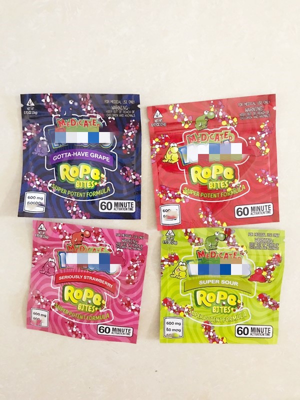 Square Rope Bites Candy Packaging bag Ropes Candyy 600mg Gummy bags Three edge-sealing bagss foil
Square Rope Bites Candy Packaging bag Ropes Candyy 600mg Gummy bags Three edge-sealing bagss foil